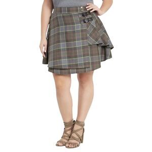 TORRID Outlander Fraser tartan plaid pleated twill kilt‎ skirt 10